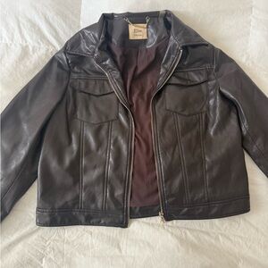 Elle Dark Brown Leather Jacket